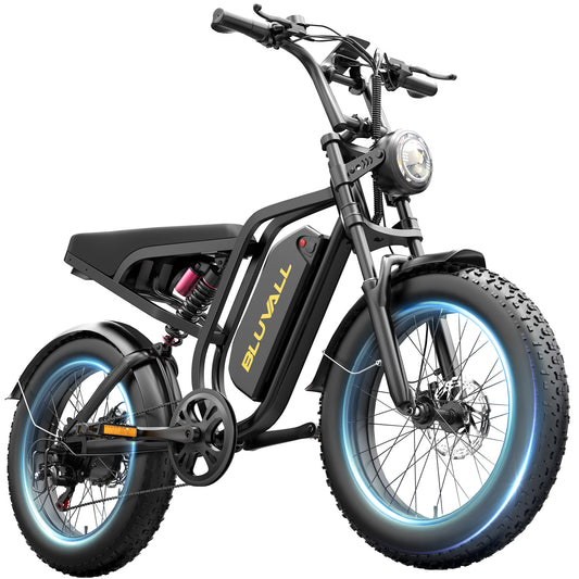 BLUVALL SU8 48V Full Suspension Fat Tyre eBike (Unlockable)