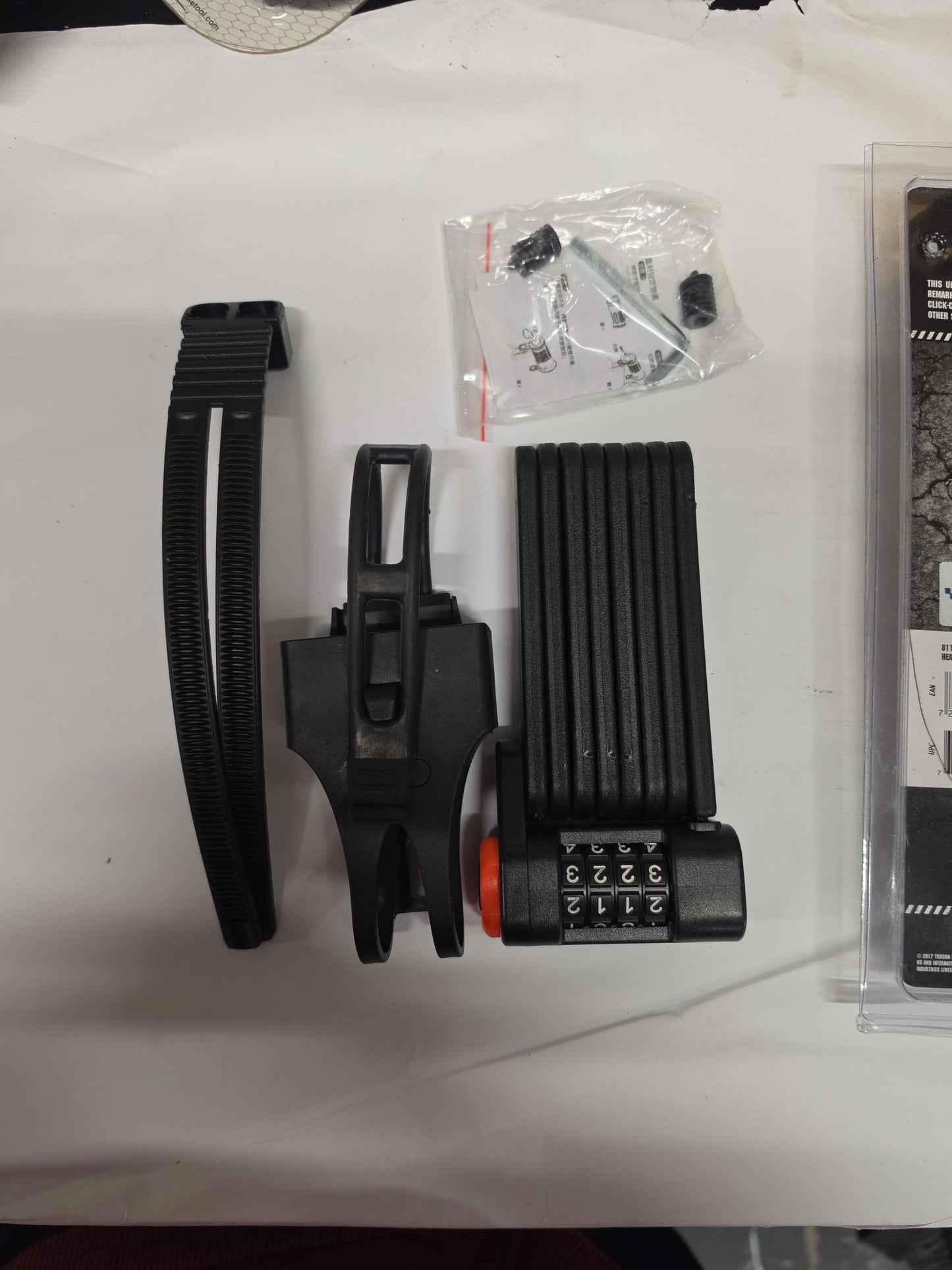 Heavy Duty Bike Combination Lock And Mounting case. Bike lock