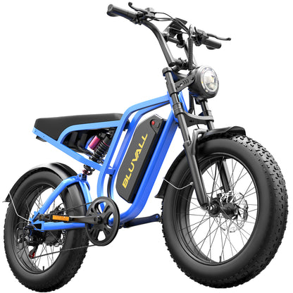 BLUVALL SU8 48V Full Suspension Fat Tyre eBike (Unlockable)