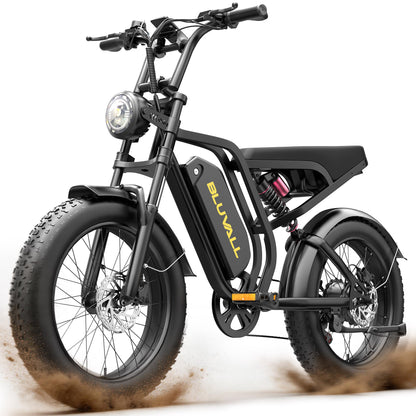BLUVALL SU8 48V Full Suspension Fat Tyre eBike (Unlockable)