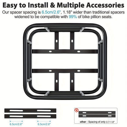 Black bike rear rack, universal bike rack, bicycle cargo rack, bike storage, cycling accessories, Australia bike rack, rear rack for bike, durable bike rack