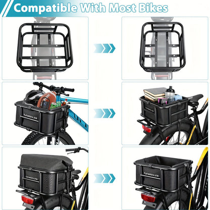 Black bike rear rack, universal bike rack, bicycle cargo rack, bike storage, cycling accessories, Australia bike rack, rear rack for bike, durable bike rack