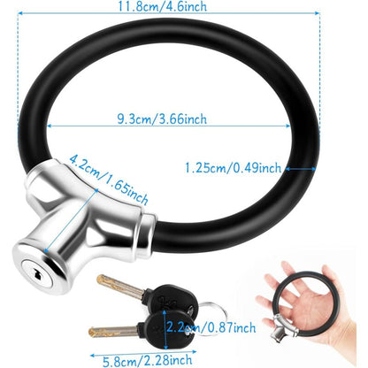 Zinc Alloy Bike Cable Lock | Anti-Theft | Universal Fit | MTB Road E-Bike
