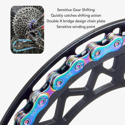 6 7 8 Speed Chain Rainbow Chain, 1/2 X 11/128 Inch 116 Links Lightweight Chain, Mountain Road Chain for Road with 2 Chain Connector