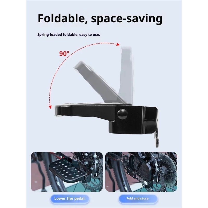2 PCS Bike Foot Pegs, for Bicycle Pegs, Non-Slip Pegs for Passenger, Folding Bike Rear Pedals, Mountain Bike,Road Bike