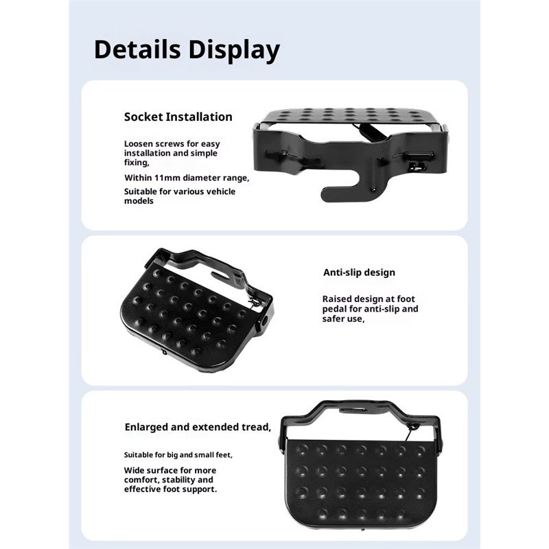 2 PCS Bike Foot Pegs, for Bicycle Pegs, Non-Slip Pegs for Passenger, Folding Bike Rear Pedals, Mountain Bike,Road Bike