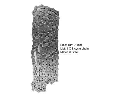 Mountain Bike Chain Electroplating Flexible Sturdy 116 Links Steel Anti Corrosion Bicycle Chain for Cycling - D