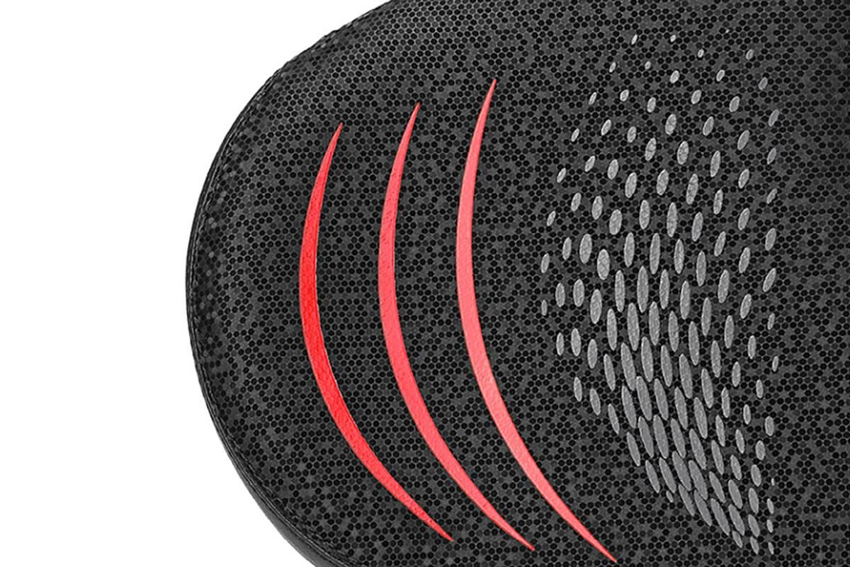 Wide Noseless Bike Seat Cushion | Men & Women | Black & Red