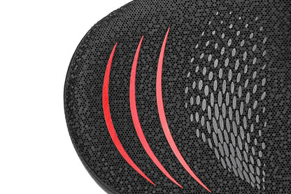 Wide Noseless Bike Seat Cushion | Men & Women | Black & Red