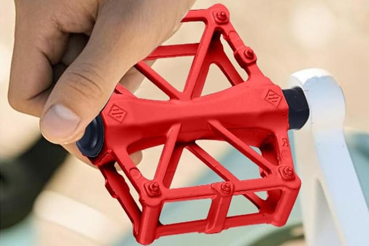 Aluminium Alloy Bike Pedals Wide Platform | MTB & Road Bikes | Red