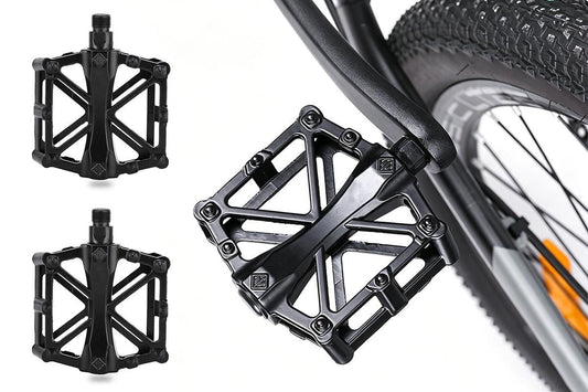 Aluminium Alloy Bike Pedals Wide Platform | MTB & Road Bikes | Black