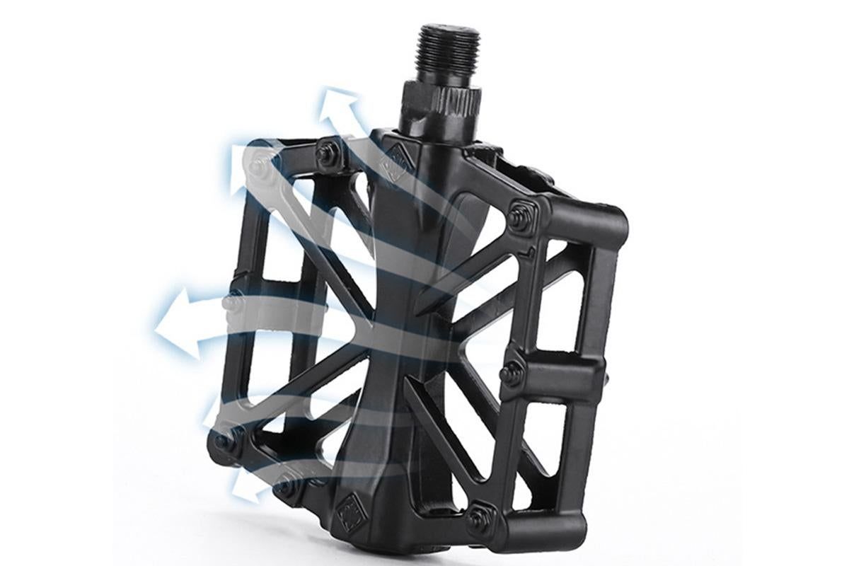 Aluminium Alloy Bike Pedals Wide Platform | MTB & Road Bikes | Black