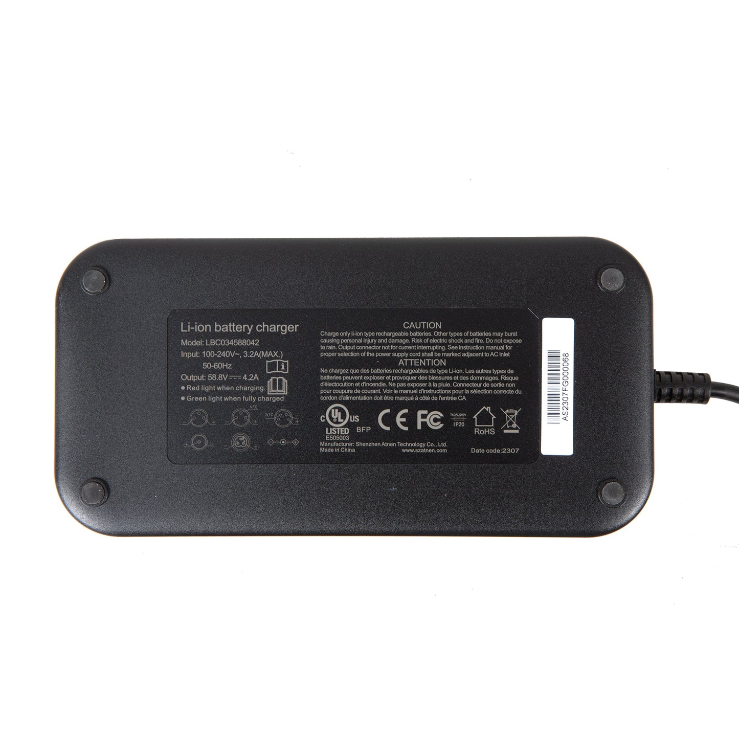 EUNORAU 52V4A X1.0 AU/NZ FLASH Ebike Charger