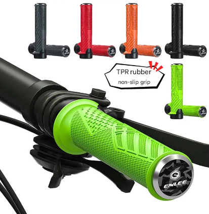 Ergonomic Lock-On Bike Grips | Anti-Slip TPR | Alloy Clamps | Orange