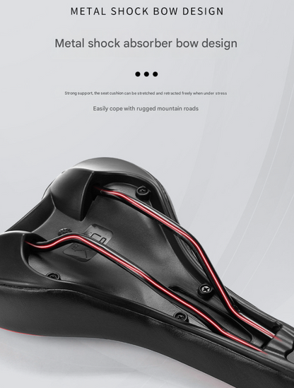 Mountain Bike Saddle | Ergonomic Cushioned Seat | MTB & Road | Black