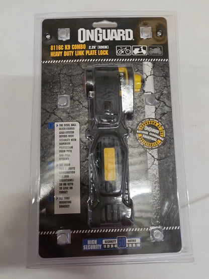 OnGuard K9 Folding Link Plate Combination Lock – 69cm Bike Lock
