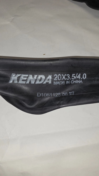 Kenda Fat Tyre 20" x 4.0" Bicycle Tube For All Fat Tyre Bikes